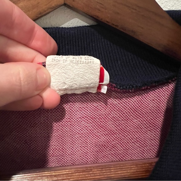 Vintage Raised Geometric Pattern Collared Lightweight Sweater Preppy Collegiate - Picture 4 of 10